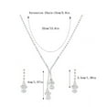 thumbnail image 6 of Yesbay 1 Set Necklace Earrings Set Necklace Tassel Earrings Prom Wedding Party Bride Symmetric Dangle Earrings s Neck Jewelry Set, 6 of 8