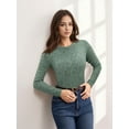 thumbnail image 5 of MOYIKO Crew Neck Long Sleeve Shirts for Women Fitted Thermal Undershirts Lightweight Trendy Tops, 5 of 7