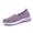 Purple, variant on EliteGoogv Womens Slip On Sneakers Breathable Mesh Round Toe Walking Shoes For Women Summer Lightweight Footwear Light Blue US:8.5