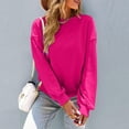 thumbnail image 2 of Haut de sous-Vêtements Thermiques Liquidation Chandail à Capuchon en Polyester pour Femmes Chandails en Molleton Col Rond Femmes Tendance Décontracté Manches Longues Hauts Adolescentes Chandail en Molleton Col Rond Vêtements Tenues 2024, 2 of 5