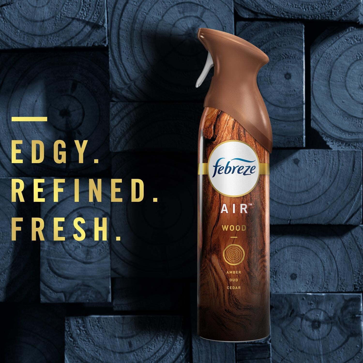 Febreze Air Effects Wood Scent Air Freshener, 8.8 oz. Can, Pack of 3