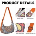 thumbnail image 2 of Boho Mandala Healing Crescent Bag Abstract Trippy Crossbody Purse with Colorful Artistic Pattern Ideal for Meditation Relaxation & Energy Flow, 2 of 5