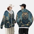 thumbnail image 4 of Fotbe Starry Sky Meditating Lion Chaqueta con Protección Solar UPF 50+ para Hombre y Mujer, Camisa con Capucha y Bolsillos-Medium, 4 of 7