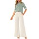 thumbnail image 2 of Camisas de cuello con botones de manga larga enrollables para mujeres INSPIRE CHIC XL Verde, 2 of 7