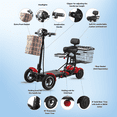 thumbnail image 6 of Portable Mobility Scooter for Adults & Seniors - 4 Wheels All Terrain Foldable Powered Electric Wheelchair - Red, 6 of 8