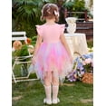 thumbnail image 5 of Oudiya Toddler Tutu Dress Little Girls Irregular Tulle Princess Birthday Party Formal Dresses, 4-8Y, 5 of 7