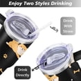 thumbnail image 5 of Stylish Dog Pattern Travel Mug - 40oz Leakproof Tumbler with Straw & Handle - Ideal Gift for Women Who Love Puppies, 5 of 7