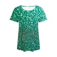 thumbnail image 4 of Otvok Fashionable Women's Casual Short Sleeved Loose Round Neck Solid Color, 4 of 6