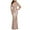 Gold, variant on ICHUANYI Women's Elegant Dress Formal Gowns Evening Dresses V Neck Long Sleeve Party Club Dress Fashion Cloth 2024