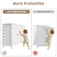 thumbnail image 3 of Kojooin 4-Tier Shoe Storage Cabinet, Farmhouse Shoe Rack Organizer Cabinet with 3 Adjustable Shelves & Side Cabinets, Freestanding Shoe Cabinet Storage with Anti-tip Fitting for Entryway, 3 of 7