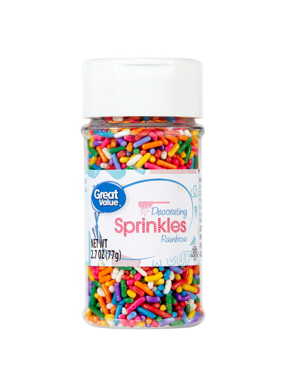 Great Value Decorating Rainbow Sprinkles, 2.7 oz