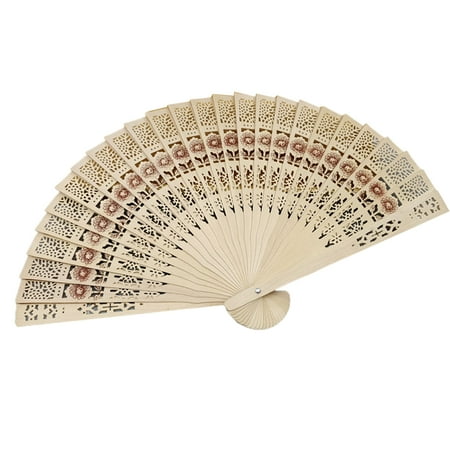 

Dancing Props Hollow Out Crafts Arts Easy To Carry Birthday Wooden Fan Durable