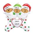 thumbnail image 4 of Personalized Family Christmas Ornament 2024 - Customized Family of 3 Brown Bear Holiday Keepsake, 4 of 10