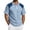 Sky Blue&05#0610R, variant on Fabrcox Mens Short Sleeve Polo Shirts Collared Henley Linen Shirt Men Lightweight Relaxed Fit Color Block Vacation Athletic Golf Shirts Men Blue L