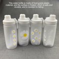 thumbnail image 4 of 600ml Small Daisy Frosted Plastic Water Bottles BPA Free Frosted three flowers, 4 of 8