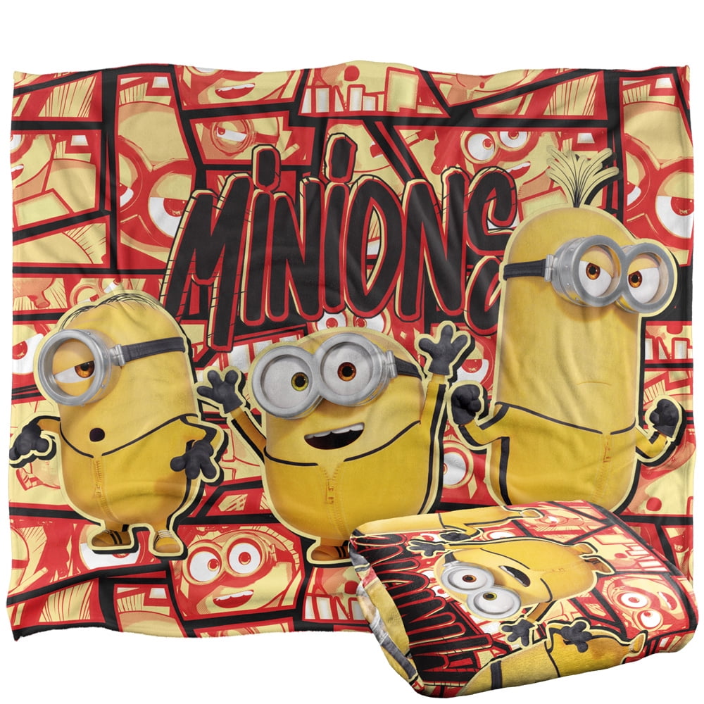 Minions Blanket, 50'x60' Mayhem Pattern Silky Touch Super Soft Throw