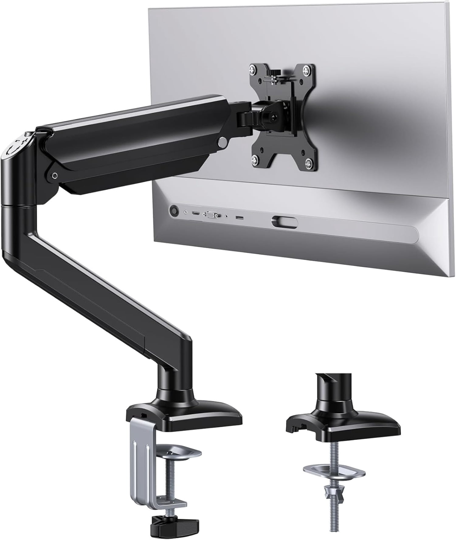 OLIXIS Dual Gas Spring Monitor Mount - Fits 13-32in Screens, VESA 75/100, Tilt & Swivel