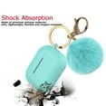 thumbnail image 6 of Airpods Pro 2 Case Silicone, Airpods Pro 2 Case Fur Ball, Njjex Cute AirPods Silicon Case with Airpods Accessories Gold Keychain/Skin/Pompom (Front LED Visible) -Green, 6 of 7