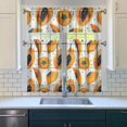 thumbnail image 3 of Kitchen Curtains 36 Inch Short - 3 Panel Set, Rod Pocket Window Curtain with Papaya Tropical Fruit Pattern, 100% Polyester for Farmhouse, Cafe, Kitchen, Living Room, Bedroom, Easy Wash, 3 of 6