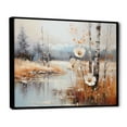 thumbnail image 2 of Designart "Snow Flower beauty Evoking" Winter Landscapes Floater Framed Canvas Print, 2 of 7