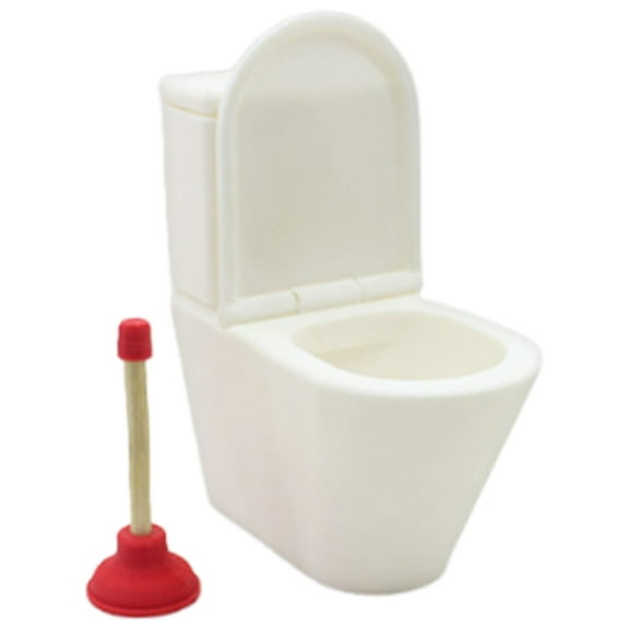 1/12 Miniature Bathroom Toilet with Drainer For Doll House Realistic Toilet Seat Pretend Play Toy for Children Creation