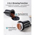 thumbnail image 3 of Hot & Iced Single Serve Coffee Maker for  Cup & Grounds, 6–16oz Brew Sizes, 40oz Water Tank, Reusable Pod Filter, Easy-to-Use for Home, Office, Dorm, Black, 3 of 7