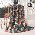 thumbnail image 4 of Pioneer Flower Floral Print Pattern Blanket,Comfortable Soft Flannel Throw Blanket,All Season,Warm Lightweight Blankets for Sofa Bed Couch Living Room Chair,50"x60", 4 of 4