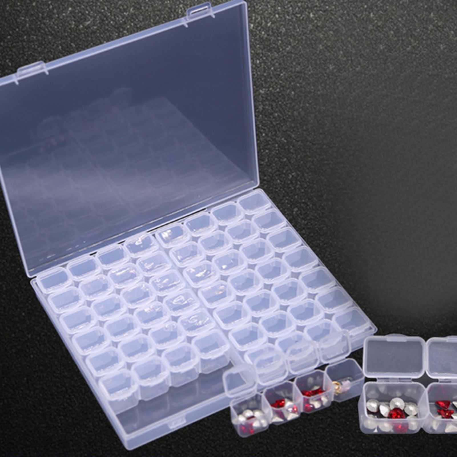 GROFRY Nail Art Storage Box 56 Grid with Lid High Quality PP Practical