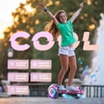 thumbnail image 3 of SISIGAD Bluetooth Hoverboard for Adults and Kids, 6.5 inch Solid Tires, LED Lights, Max Speed 6 Mph, Purple, 3 of 8