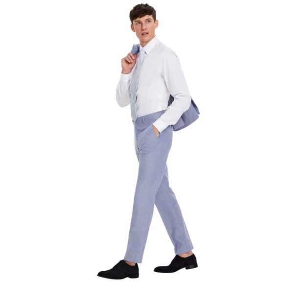Tommy Hilfiger Mens Modern fit Dress Pants 38 / 30 Blue Solid Stretch