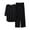Black, variant on Pajama Sets For Women 2 Piece 3/4 Length Sleeve V Neck Summer Tops Elastic Waist Wide Leg Pants Summer Outfits Womens Pjs