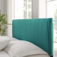 thumbnail image 5 of Platform Bed Frame, Full Size, Velvet, Teal Blue, Modern Contemporary Urban Design, Bedroom Master Guest Suite, 5 of 10