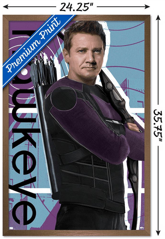 Marvel Hawkeye - Hawkeye Wall Poster, 22.375" x 34", Framed