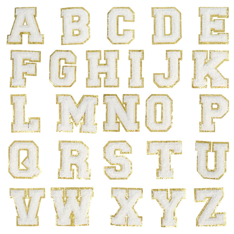 Gpoty Letter Patches - 26Piece Alphabet Applique Patches, Iron on
