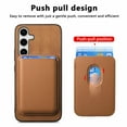 thumbnail image 2 of Allytechgroup 2 in 1 Detachable Wallet Case for Samsung Galaxy A06, [Thin & Light] [Compatible with MagSafe] Luxury PU Leather Card Holder Soft Bumper Shockproof Anti-Scratch Magnetic Case, Brown, 2 of 12