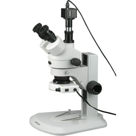 AmScope 3.5X-90X Zoom Stereo Microscope with 80-LED Light and 5MP Camera