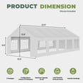 thumbnail image 3 of BaPiPro 32x16 FT Heavy Duty Outdoor Party Tent with Removable Sidewalls, Commercial Wedding Marquee, Carport & BBQ Shelter, UPF50+ Waterproof Protection, White, 3 of 9