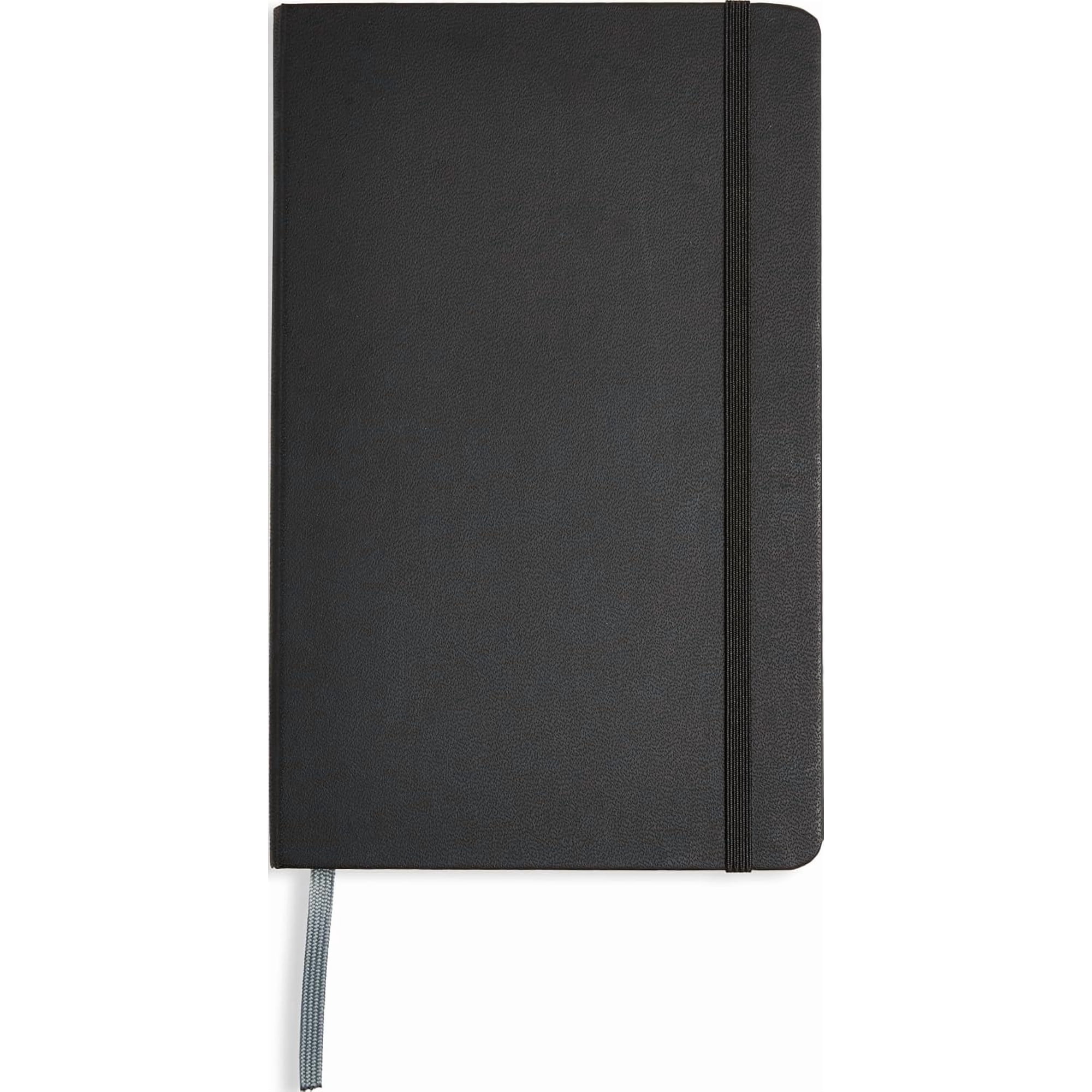 Classic Lined Writing Notebook for Note Taking and Journaling Hardcover with Elastic Closure 240 Pages 5 x 8.25 Black