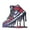 Purple/Red, variant on Znet3D Drip Jordan Sneaker Magnet, Bold Streetwear-Inspired, Decorative Magnet for Refrigerator, Locker Room or Office. Vibrant High-Top Jordan Nike Shoe Illustration