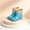 Light Blue, variant on Women's Mid-Calf Rain Boots, Fleece Lining Floral Trim Waterproof Polka Dot PVC Outdoor Shoes Pink 8