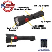 Bright Star Razor PRO V2 21,000 Candela Brightness Ruggedized Dual Light Hand-Free Magnetic Flashlight