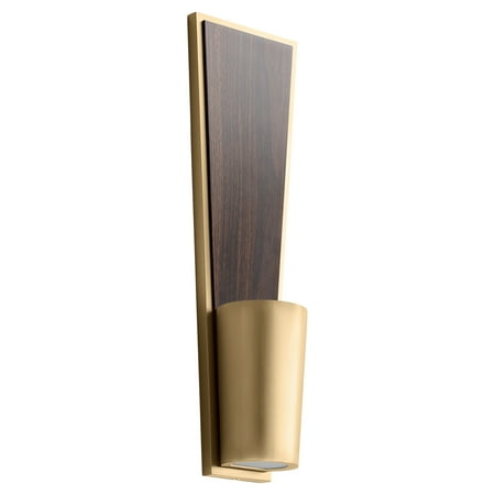 

Oxygen Favero 2-LT LED Wall Sconce - Antique Brass w/ Walnut - 3-402-40