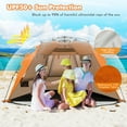 thumbnail image 3 of Costway Instant Pop-up 99" x 50" Beach Tent, Orange, 3 of 10