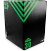 Yes4All 3-in-1 Foam Plyometric Box for HIIT Workout, 15 lbs Weight, 30" 24" 20", Green