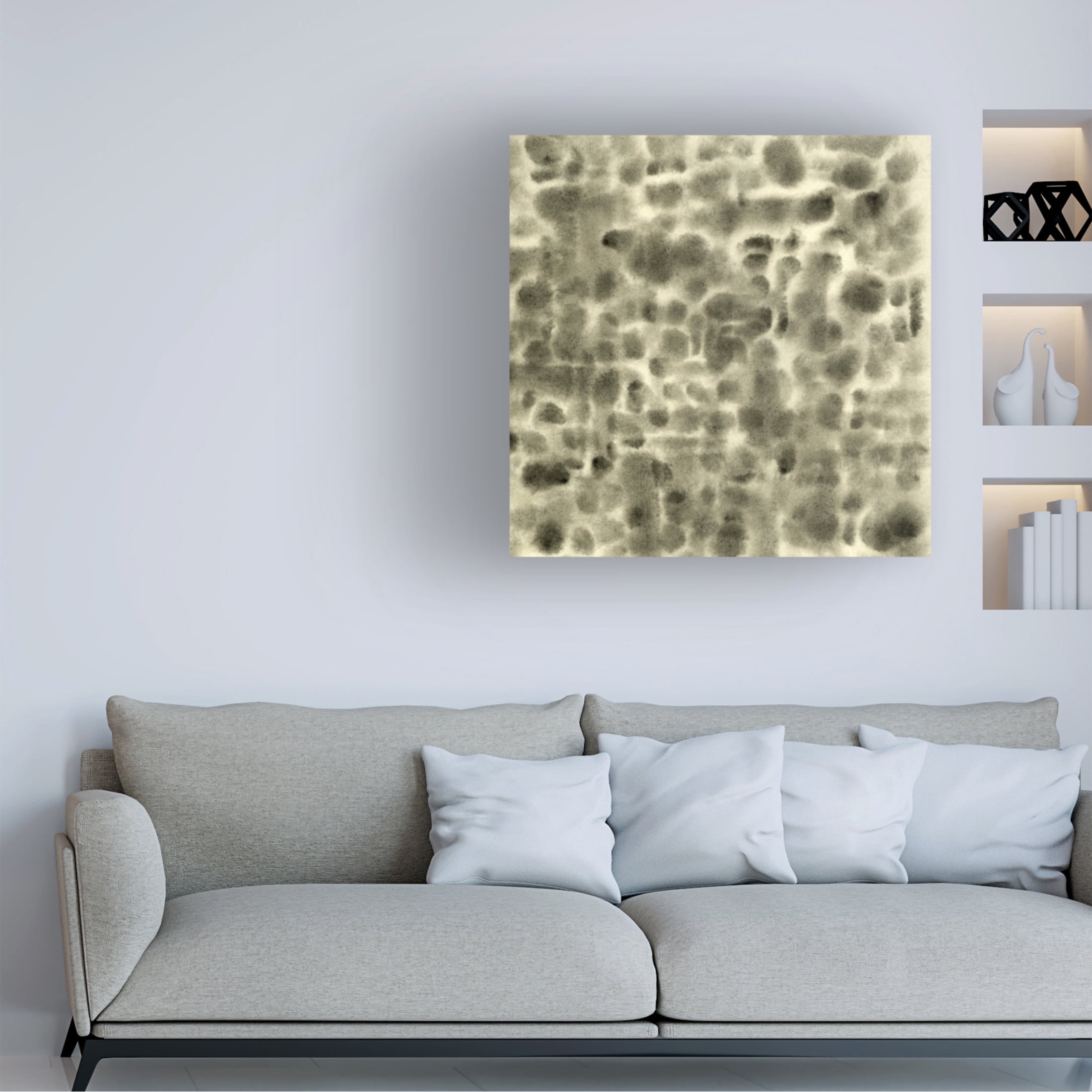 Canvas Wall Art - Emma Caroline 'Leopard Fade IV' Wall Art for Living Room, Bedroom, or Office Décor by Trademark Fine Art - 35 x 35 Inches