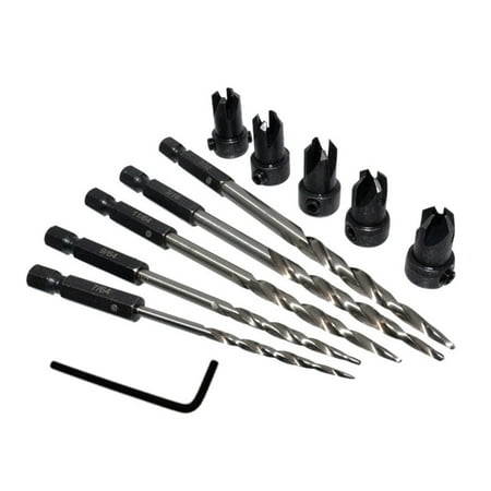 

11pcs Portable Quick Change Wood Countersink Drill Bit Set With Chamfer Home