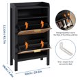 thumbnail image 2 of Armoire de Rangement pour Chaussures avec 4 Tiroirs Basculants, Armoire de Rangement pour Chaussures Étroite Cannelée avec Pattes, pour Entrée et Couloir, 2 of 7