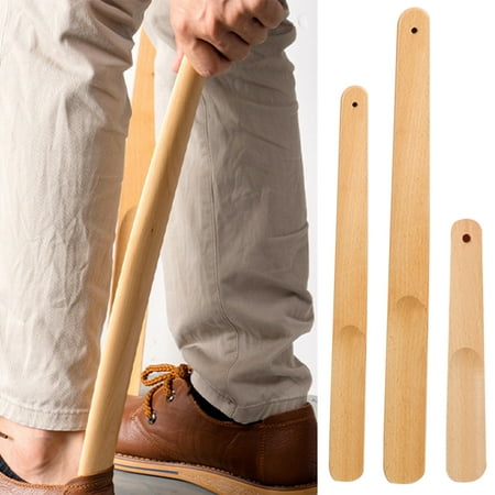 

Travelwant Shoe Horn Wooden Shoe Horn Long Handle for Seniors Great Handhold with Loop for Hanging Shoe Horn for Women Men Kids Pregnancy - Natural Wood