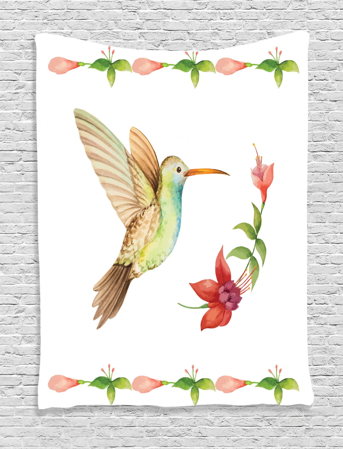 Hummingbirds Decorations Wall Hanging Tapestry, Hummingbird Flying Over