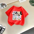 thumbnail image 5 of Camiseta de algodón animada de verano para niños de la familia Disney, linda camiseta de dibujos animados soleados para niño y niña, ropa informal de moda para niños, 5 of 5